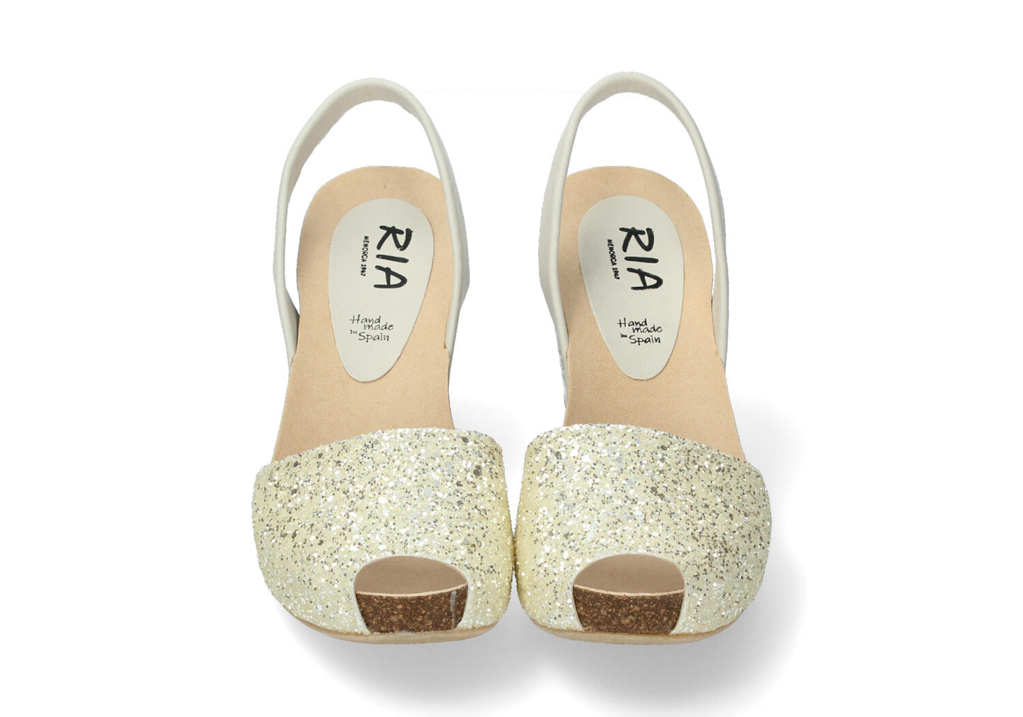 WOMENS HIGH WEDGE GLITTER ICEBERG LEMON