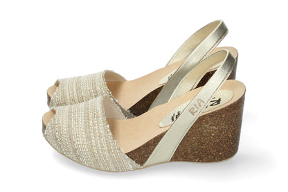 WOMENS HIGH WEDGE MADABA PLATINO