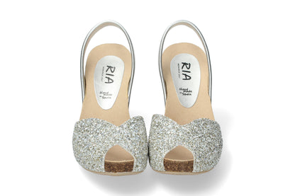 WOMENS HIGH WEDGE GLITTER ABARCAS MINERVA C/ 11