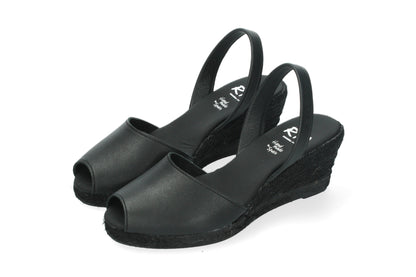 WOMENS ESPADRILLE ABARCAS MENORCA BLACK