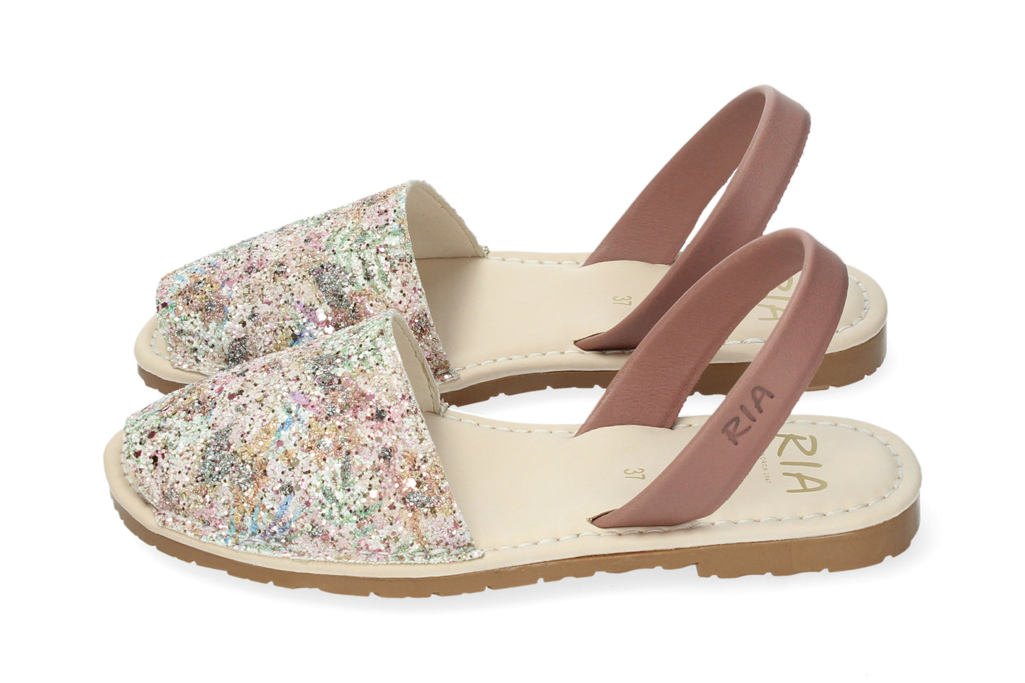 WOMANS CUSHIONED ABARCAS GLITTER FESTIVAL BROWN