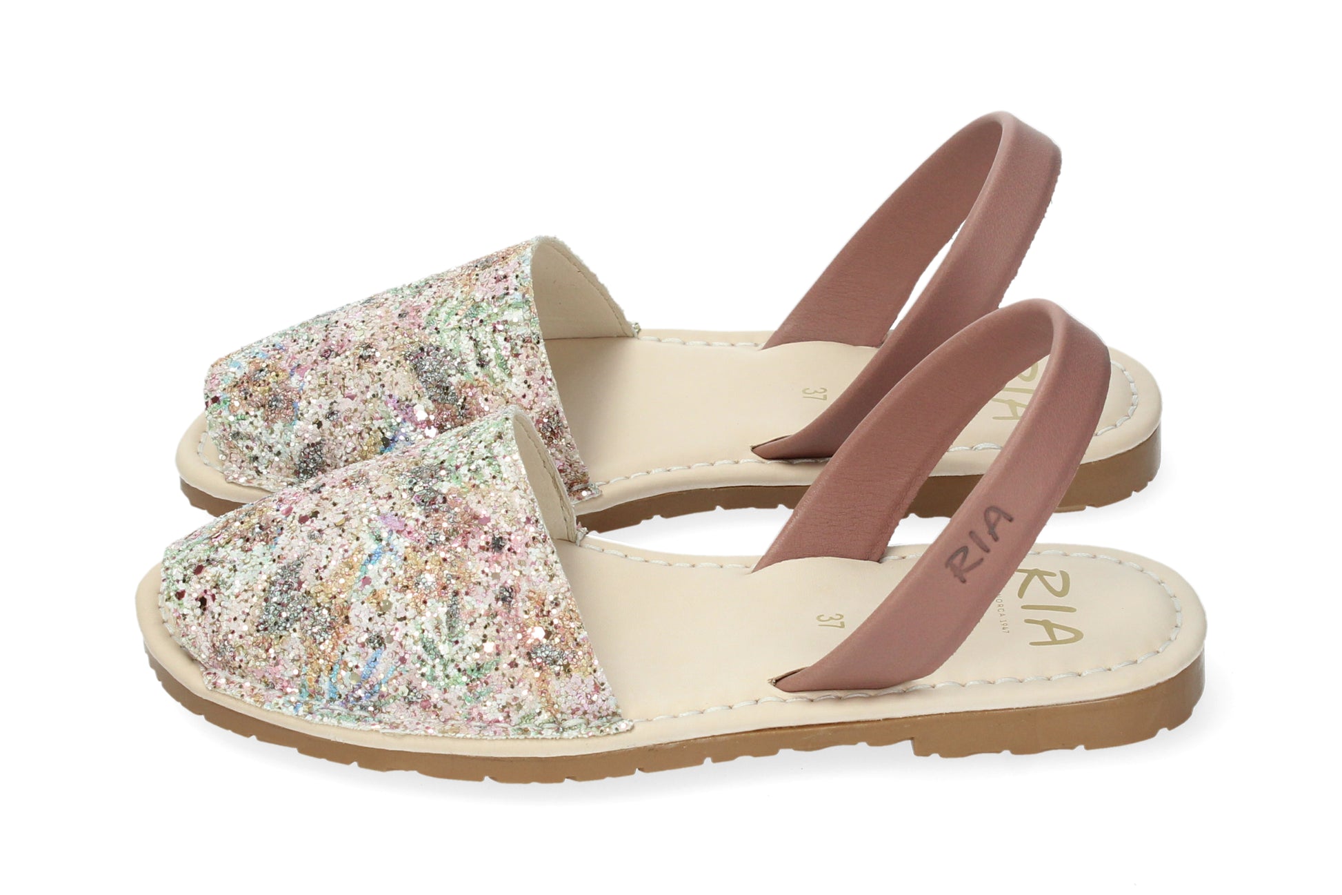 WOMANS CUSHIONED ABARCAS GLITTER FESTIVAL BROWN