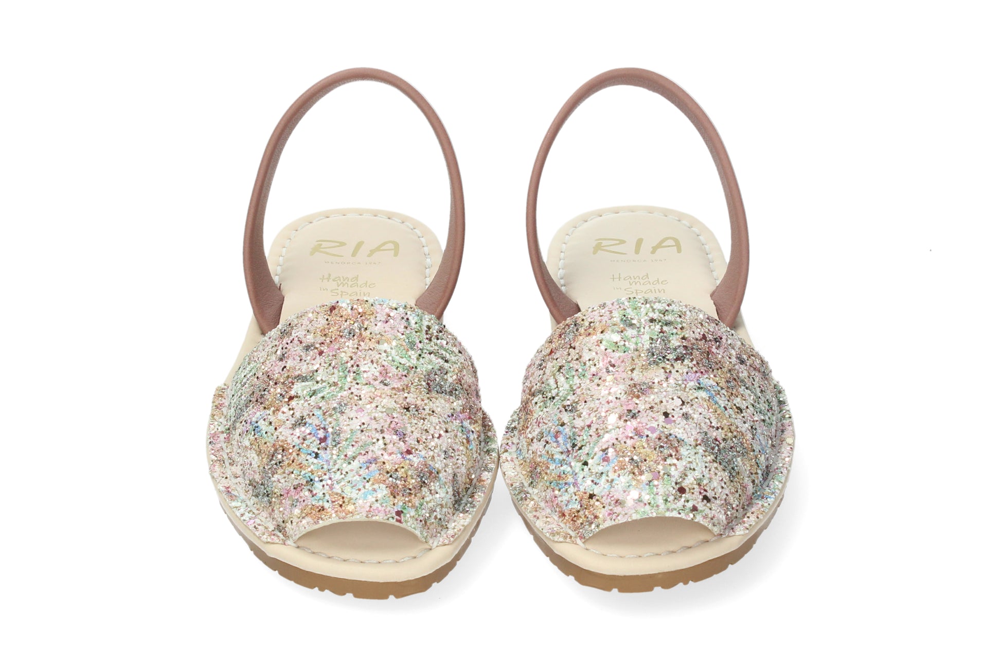 WOMANS CUSHIONED ABARCAS GLITTER FESTIVAL BROWN