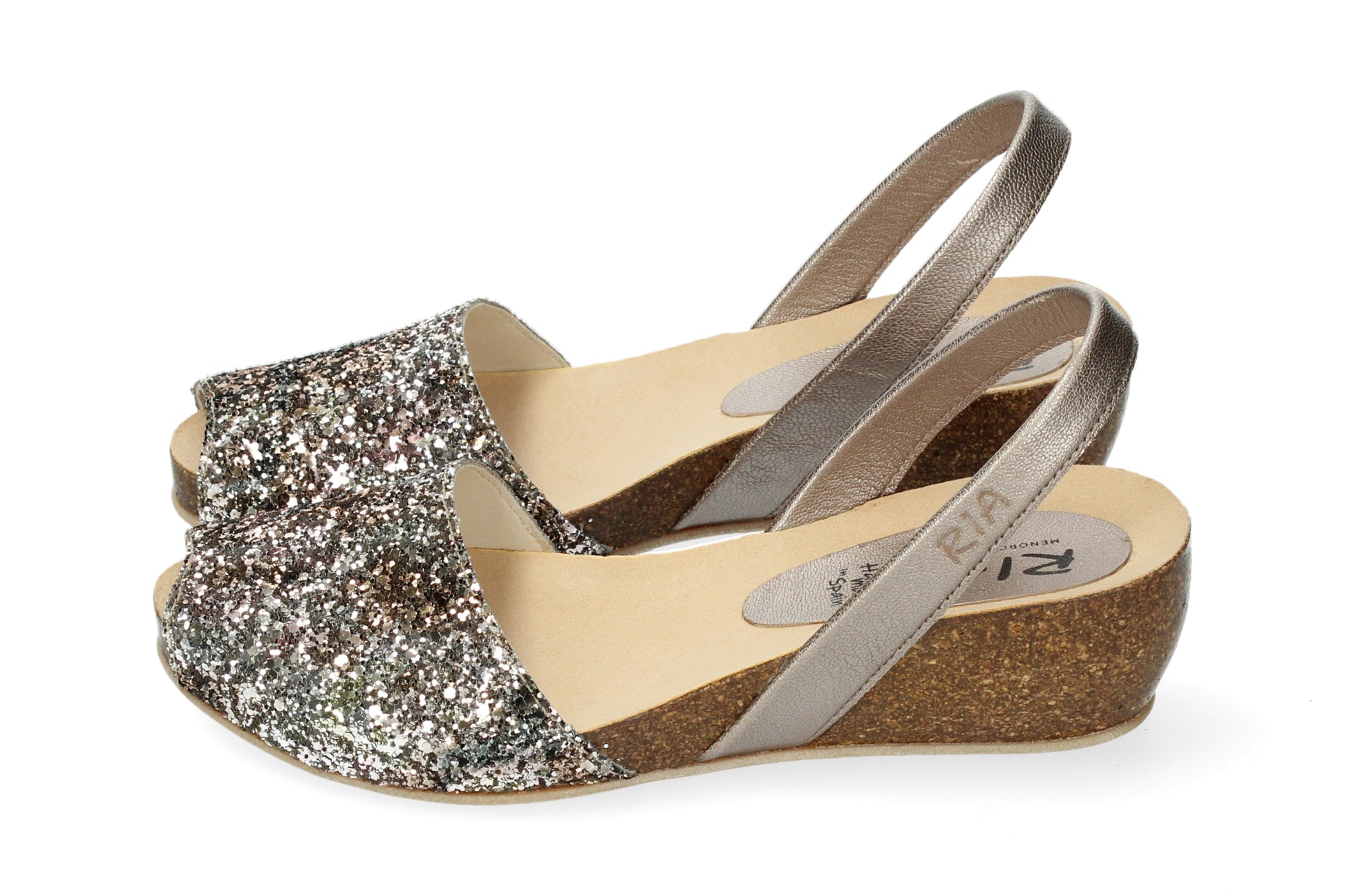 CLASSIC WEDGE ABARCAS GLITTER BROWN