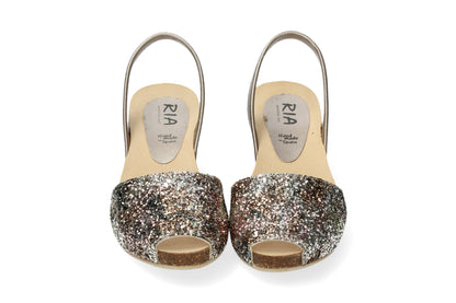 CLASSIC WEDGE ABARCAS GLITTER BROWN
