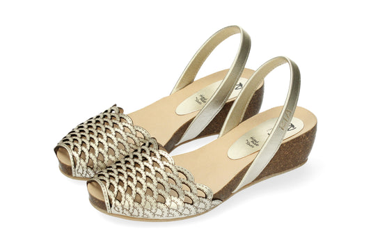 MENORCA GOLD WAVE WEDGE ABARCAS