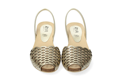 MENORCA GOLD WAVE WEDGE ABARCAS