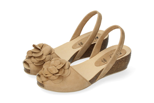 WEDGE ABARCAS SINGAPUR TAN FLOWER
