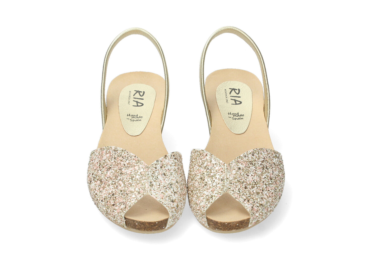 WEDGE ABARCAS SINGAPUR GLITTER SALMON PINK