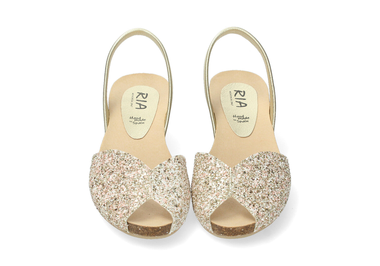 WEDGE ABARCAS SINGAPUR GLITTER SALMON PINK