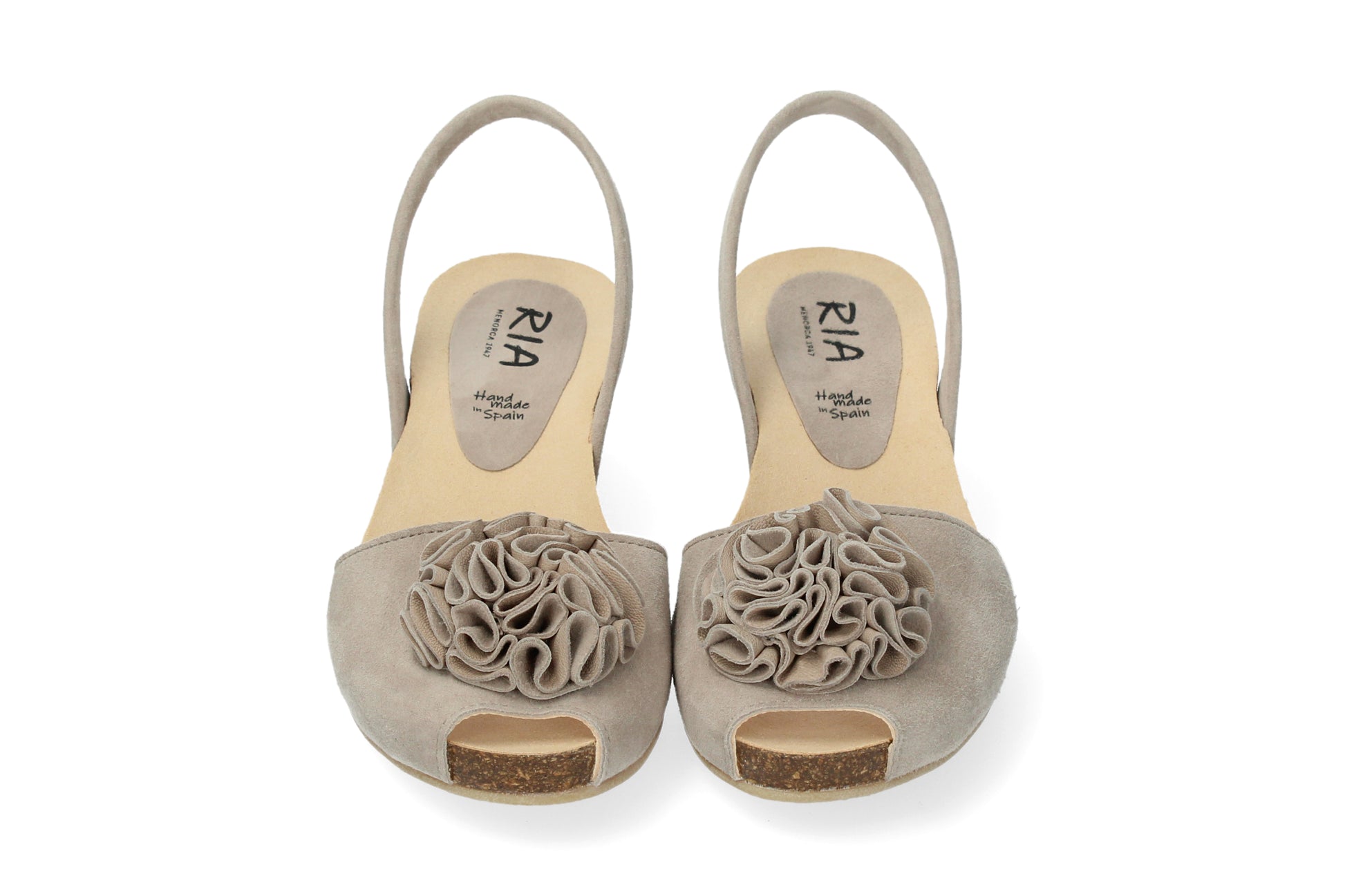 WEDGE ABARCAS SINGAPUR TAUPE FLOWER