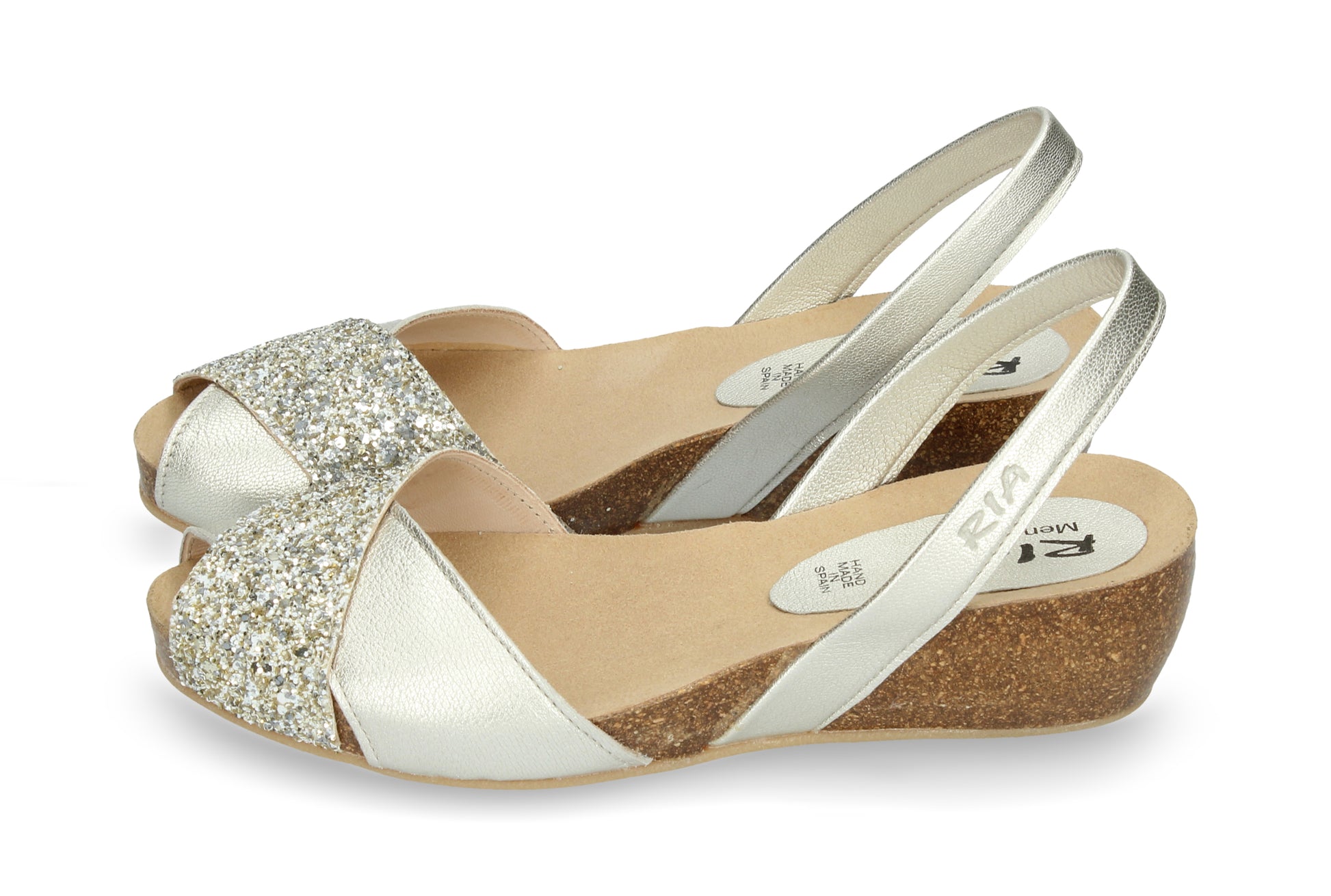 CRUZ WEDGE ABARCAS GLITTER SILVER-GOLD