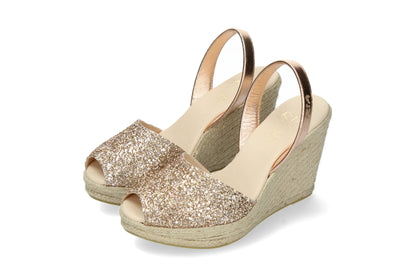 CLASSIC GLITTER ESPADRILLE ABARCAS PEACH