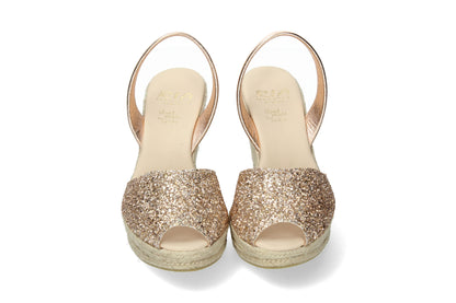 CLASSIC GLITTER ESPADRILLE ABARCAS PEACH