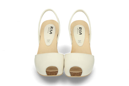 WOMENS HIGH WEDGE ABARCAS HAWAIIAN WHITE