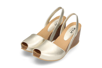 WOMENS HIGH WEDGE ABARCAS PEARL